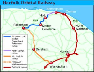 Norfolk Orbital Railway Proposed Route